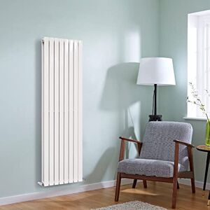 NRG Flat Panel Radiator 1600x544mm 8 Bars Double Gloss White Bathroom Heater Central Heating Radiators NRG Flat Panel Radiator 1600x544mm 8 Bars Double Gloss White Bathroom Heater Central Heating Radiators