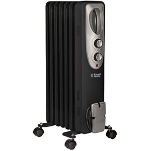 Russell Hobbs 1500W/1.5KW Oil Filled Radiator, 7 Fin Portable Electric Heater Black, Adjustable Thermostat with 3 Heat Settings, Safety Cut-off, 15 m sq Room Size, RHOFR5001B, 2 Year Guarantee Russell Hobbs 1500W/1.5KW Oil Filled Radiator, 7 Fin Portable Electric Heater Black, Adjustable Thermostat with 3 Heat Settings, Safety Cut-off, 15 m sq Room Size, RHOFR5001B, 2 Year Guarantee