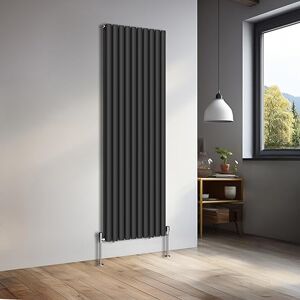 NRG 1800x590mm Vertical Oval Double Panel Heater Column Radiator Central Heating Radiators Designer Tall Radiators Black NRG 1800x590mm Vertical Oval Double Panel Heater Column Radiator Central Heating Radiators Designer Tall Radiators Black