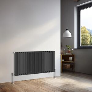 NRG 600x1180mm Horizontal Oval Single Panel Radiator Heater Column Radiator Central Heating Radiators Black NRG 600x1180mm Horizontal Oval Single Panel Radiator Heater Column Radiator Central Heating Radiators Black