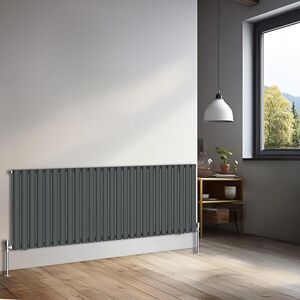 NRG 600x1593mm Horizontal Oval Single Panel Radiator Heater Column Radiator Central Heating Radiators Anthracite NRG 600x1593mm Horizontal Oval Single Panel Radiator Heater Column Radiator Central Heating Radiators Anthracite