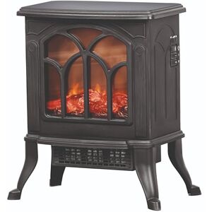 Status 1500W Flame-Effect Stove Heater, Freestanding Electric Fireplace with Adjustable Thermostat and Log Glow, Overheat and Tip-Over Protection, Black (SFH-15001PKB) Status 1500W Flame-Effect Stove Heater, Freestanding Electric Fireplace with Adjustable Thermostat and Log Glow, Overheat and Tip-Over Protection, Black (SFH-15001PKB)