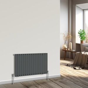 NRG Horizontal Oval Column Radiator 600x1003mm Single Panel Designer Bathroom Central Heating Anthracite NRG Horizontal Oval Column Radiator 600x1003mm Single Panel Designer Bathroom Central Heating Anthracite