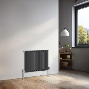 NRG 600x767mm Horizontal Oval Single Panel Radiator Heater Column Radiator Central Heating Radiators Black NRG 600x767mm Horizontal Oval Single Panel Radiator Heater Column Radiator Central Heating Radiators Black