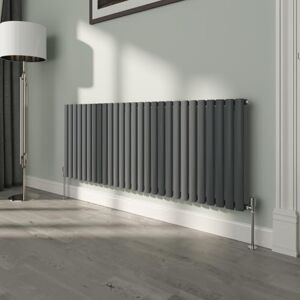 NRG 600x1593mm Oval Column Designer Radiator Single Panel Anthracite Bathroom Central Heating NRG 600x1593mm Oval Column Designer Radiator Single Panel Anthracite Bathroom Central Heating