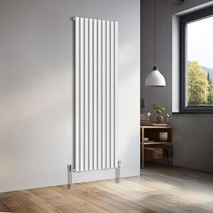NRG 1800x590mm Vertical Oval Single Panel Heater Column Radiator Central Heating Radiators Designer Tall Radiators Gloss White NRG 1800x590mm Vertical Oval Single Panel Heater Column Radiator Central Heating Radiators Designer Tall Radiators Gloss White