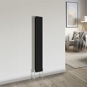 NRG 1600x272 Vertical Column Designer Radiator Black Double Flat Panel Bathroom Central Heating NRG 1600x272 Vertical Column Designer Radiator Black Double Flat Panel Bathroom Central Heating