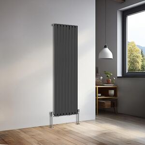 NRG 1600x472mm Vertical Oval Single Panel Heater Column Radiator Central Heating Radiators Designer Tall Radiators Black NRG 1600x472mm Vertical Oval Single Panel Heater Column Radiator Central Heating Radiators Designer Tall Radiators Black