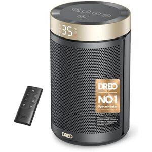 DREO Electric Heater, 1500W Energy Efficient Space Room Heater, Upgrade Remote Portable Ceramic Fan Heaters, Thermostat, 3 Modes 12H Timer, Overheat & Tip Over Protection, for Bedroom, Atom 316, Gold DREO Electric Heater, 1500W Energy Efficient Space Room Heater, Upgrade Remote Portable Ceramic Fan Heaters, Thermostat, 3 Modes 12H Timer, Overheat & Tip Over Protection, for Bedroom, Atom 316, Gold