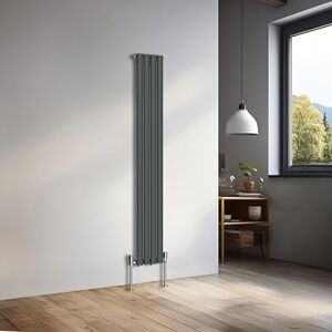 NRG 1600x236mm Vertical Oval Single Panel Heater Column Radiator Central Heating Radiators Designer Tall Radiators Anthracite NRG 1600x236mm Vertical Oval Single Panel Heater Column Radiator Central Heating Radiators Designer Tall Radiators Anthracite