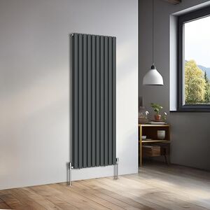 NRG 1600x590mm Vertical Oval Double Panel Heater Column Radiator Central Heating Radiators Designer Tall Radiators Anthracite NRG 1600x590mm Vertical Oval Double Panel Heater Column Radiator Central Heating Radiators Designer Tall Radiators Anthracite