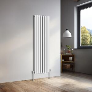 NRG 1600x472mm Vertical Oval Double Panel Heater Column Radiator Central Heating Radiators Designer Tall Radiators Gloss White NRG 1600x472mm Vertical Oval Double Panel Heater Column Radiator Central Heating Radiators Designer Tall Radiators Gloss White