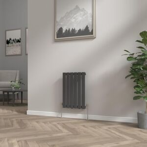 NRG 600x408mm Horizontal Flat Panel Designer Radiator Bathroom Heater Central Heating Rad Single Column Black NRG 600x408mm Horizontal Flat Panel Designer Radiator Bathroom Heater Central Heating Rad Single Column Black