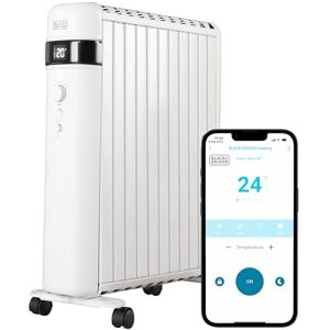 Black & Decker BXRA43017GB 2.5KW Smart Digital Oil Free Radiator, 3 Heat Settings, Adjustable Thermostat, 24 Hour Timer, White Black & Decker BXRA43017GB 2.5KW Smart Digital Oil Free Radiator, 3 Heat Settings, Adjustable Thermostat, 24 Hour Timer, White