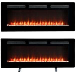 Dimplex Sierra Optiflame Media Wall Fireplace, 48"/ 121.9cm, Wall Mounted, Recess Fit, Free Standing Electric Fire, 7 Colour Themes, Choice of Fuel Beds, Cool Touch Glass, 1.6kW Electric Heater Dimplex Sierra Optiflame Media Wall Fireplace, 48"/ 121.9cm, Wall Mounted, Recess Fit, Free Standing Electric Fire, 7 Colour Themes, Choice of Fuel Beds, Cool Touch Glass, 1.6kW Electric Heater