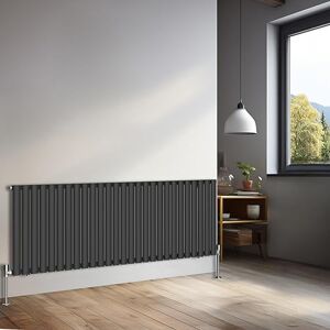NRG 600x1593mm Horizontal Oval Single Panel Radiator Heater Column Radiator Central Heating Radiators Black NRG 600x1593mm Horizontal Oval Single Panel Radiator Heater Column Radiator Central Heating Radiators Black
