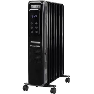 Russell Hobbs 2500W/2.5KW Oil Filled Radiator Digital 11 Fin Portable Electric Heater in Black, Remote Control 3 Heat Settings, 24hr Auto Timer, Overheat Protection, 2 Year Guarantee RHOFR2521B-D Russell Hobbs 2500W/2.5KW Oil Filled Radiator Digital 11 Fin Portable Electric Heater in Black, Remote Control 3 Heat Settings, 24hr Auto Timer, Overheat Protection, 2 Year Guarantee RHOFR2521B-D