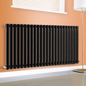 Manufactured for NRG-Radiator NRG 600mm x 1416mm Horizontal Oval Column Designer Radiator Black Single Panel Luxury Central Heating Radiators Manufactured for NRG-Radiator NRG 600mm x 1416mm Horizontal Oval Column Designer Radiator Black Single Panel Luxury Central Heating Radiators