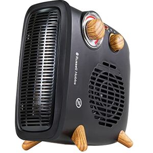 Russell Hobbs 1800W/1.8KW Electric Heater, Retro Horizontal/Vertical Fan Heater Scandi Wood Effect in Black with Adjustable Thermostat, 2 Heat Settings, 20m² Room Size, Dial Control, RHRETHFH1001WDB Russell Hobbs 1800W/1.8KW Electric Heater, Retro Horizontal/Vertical Fan Heater Scandi Wood Effect in Black with Adjustable Thermostat, 2 Heat Settings, 20m² Room Size, Dial Control, RHRETHFH1001WDB