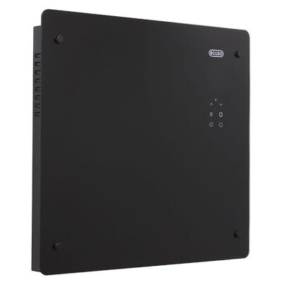 ECOSO 1000W Black WiFi Glass Panel Smart Electric Heater Feet 465 x 510mm Aluminium Construction. Generous Heat Output. Contemporary Style. Glass Panel Design. WiFi Control. Hardwired Installation. ECOSO 1000W Black WiFi Glass Panel Smart Electric Heater Feet 465 x 510mm Aluminium Construction. Generous Heat Output. Contemporary Style. Glass Panel Design. WiFi Control. Hardwired Installation.