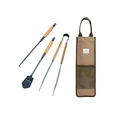 Snow Peak N-024 Fire Tool Set Pro, Bamboo Snow Peak N-024 Fire Tool Set Pro, Bamboo