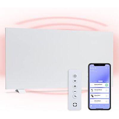 KLARSTEIN Smart Infrared Heater, 750W Infrared Panel Heater, WiFi App Control, Open Window Detection, Thermostat, IP24, Wall Mounted Infrared Heaters, CO2-Free Energy Efficient Electric Heater KLARSTEIN Smart Infrared Heater, 750W Infrared Panel Heater, WiFi App Control, Open Window Detection, Thermostat, IP24, Wall Mounted Infrared Heaters, CO2-Free Energy Efficient Electric Heater