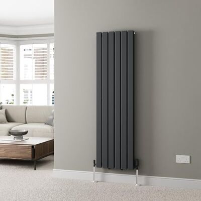 Radilux - Vertical Single Flat Panel Designer Radiator - 1600x452mm - Anthracite Radilux - Vertical Single Flat Panel Designer Radiator - 1600x452mm - Anthracite