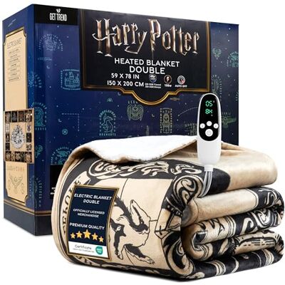 Get Trend Harry Potter Electric Blanket 150x200cm, Double Size Soft & Luxurious Sherpa Fleece Heated Blanket, 9 Heat Settings & 12-Hour Auto-Off Timer (Multi Harry Potter, Double UK) Get Trend Harry Potter Electric Blanket 150x200cm, Double Size Soft & Luxurious Sherpa Fleece Heated Blanket, 9 Heat Settings & 12-Hour Auto-Off Timer (Multi Harry Potter, Double UK)