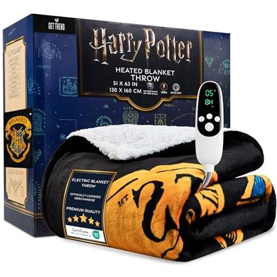 Get Trend Harry Potter Electric Blanket 130x160cm, Single Size Soft & Luxurious Sherpa Fleece Heated Blanket, 9 Heat Settings & 12-Hour Auto-Off Timer (Black Harry Potter, Throw UK) Get Trend Harry Potter Electric Blanket 130x160cm, Single Size Soft & Luxurious Sherpa Fleece Heated Blanket, 9 Heat Settings & 12-Hour Auto-Off Timer (Black Harry Potter, Throw UK)
