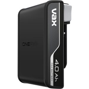 Vax Genuine ONEPWR 4.0Ah MAX Battery Replacement, 3 Year Warranty, Fits every ONEPWR product, BV29040V, Black Vax Genuine ONEPWR 4.0Ah MAX Battery Replacement, 3 Year Warranty, Fits every ONEPWR product, BV29040V, Black
