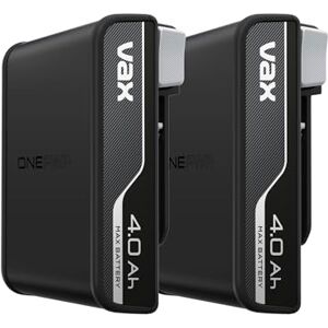 Vax Genuine ONEPWR Dual 4Ah Battery Kit, Fast-Charging, 3 Year Guarantee Vax Genuine ONEPWR Dual 4Ah Battery Kit, Fast-Charging, 3 Year Guarantee