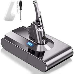 AIMAX 4600mAh V8 Battery for Dyson V8 Battery Replacement Compatible with Absolute Animal Fluffy Motorhead Slim SV10 All Dyson V8 Series Vacuum Cleaner, 21.6V with Screws & Screwdriver AIMAX 4600mAh V8 Battery for Dyson V8 Battery Replacement Compatible with Absolute Animal Fluffy Motorhead Slim SV10 All Dyson V8 Series Vacuum Cleaner, 21.6V with Screws & Screwdriver