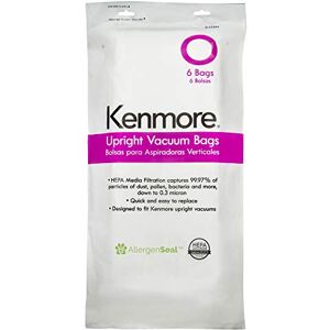 Kenmore 53294 Style O HEPA Cloth Vacuum Bags Upright Vacuum Cleaners 6 Pack,White Kenmore 53294 Style O HEPA Cloth Vacuum Bags Upright Vacuum Cleaners 6 Pack,White
