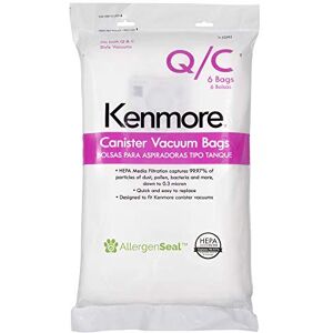 Kenmore Canister Vacuum Bags, Paper, White, 6 Pack Kenmore Canister Vacuum Bags, Paper, White, 6 Pack