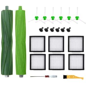 ANBOO Replacement Parts for iRobot Roomba i & j & e Series E5 E6 i7 i7+ i3 i3+ i4 i4+ i6 i6+ i8 i8+ j7 j7+/Plus Vacuum Cleaner, 1 Set of Rubber Brushes & 6 Vacuum Filters & 6 Side Brushes ANBOO Replacement Parts for iRobot Roomba i & j & e Series E5 E6 i7 i7+ i3 i3+ i4 i4+ i6 i6+ i8 i8+ j7 j7+/Plus Vacuum Cleaner, 1 Set of Rubber Brushes & 6 Vacuum Filters & 6 Side Brushes