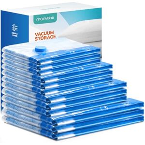 MONVANE Vacuum Compression Storage Bags for Clothes 12 Pack Reusable Space Saver Bags for travel (3*L + 3*M + 3*S + 3*XS) MONVANE Vacuum Compression Storage Bags for Clothes 12 Pack Reusable Space Saver Bags for travel (3*L + 3*M + 3*S + 3*XS)
