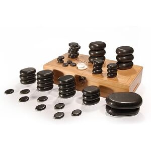 Master Massage Equipment Master Massage 50piece Hot Stone Set for A Full Body Massage Black Lava Vocano Basalt Rock, 1count Master Massage Equipment Master Massage 50piece Hot Stone Set for A Full Body Massage Black Lava Vocano Basalt Rock, 1count