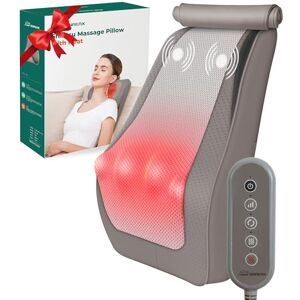 Snailax Back Massagers with Heat, Shiatsu Lower Back Neck Massager for Pain, Electric Deep Kneading Massage Pillow, Gifts for Women Men Snailax Back Massagers with Heat, Shiatsu Lower Back Neck Massager for Pain, Electric Deep Kneading Massage Pillow, Gifts for Women Men