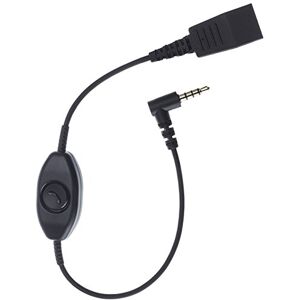 Jabra -CABLE Quick-Disconnect QD to 3.5mm Jack Plug with Push to Talk Function for Smartphones Jabra -CABLE Quick-Disconnect QD to 3.5mm Jack Plug with Push to Talk Function for Smartphones