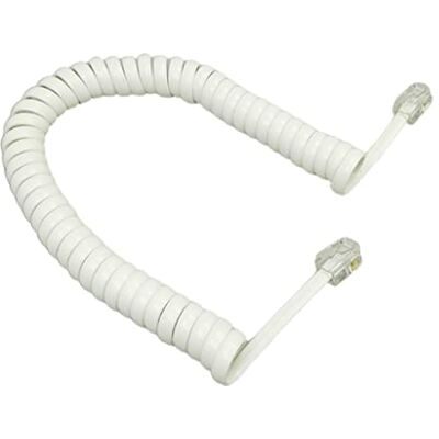 LEEINTO Four-core Telephone Handset Cable Cord 6Ft Modular Coiled Telephone Handset Cord Black/Red White Curly 1.85m/pc LEEINTO Four-core Telephone Handset Cable Cord 6Ft Modular Coiled Telephone Handset Cord Black/Red White Curly 1.85m/pc