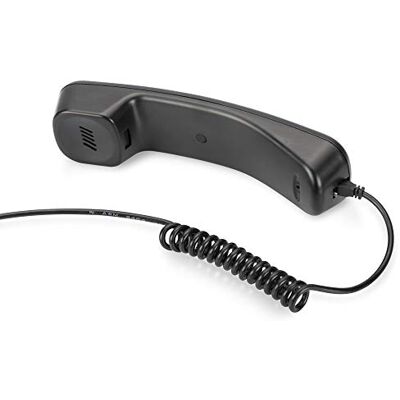 Digitus USB telephone handset for VoIP communication – USB adapter handset with spiral cable – Plug and Play – Black Digitus USB telephone handset for VoIP communication – USB adapter handset with spiral cable – Plug and Play – Black