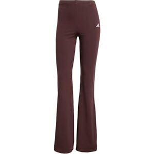 adidas Women's Essentials Small Logo Flared Leggings, Shadow Brown/White, L adidas Women's Essentials Small Logo Flared Leggings, Shadow Brown/White, L