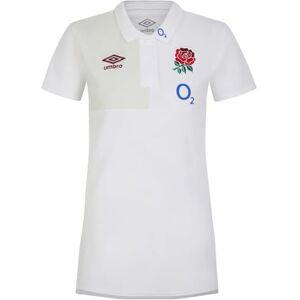 Umbro Womens England Rugby CVC Polo Shirt 2023 2024 White/Foggy Dew, 10 UK Umbro Womens England Rugby CVC Polo Shirt 2023 2024 White/Foggy Dew, 10 UK