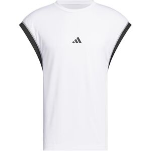 adidas Men's Basketball All World Sleeveless Tank, White/Black, M Tall adidas Men's Basketball All World Sleeveless Tank, White/Black, M Tall