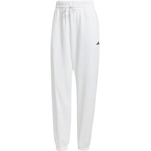 adidas Women's Essentials Small Logo French Terry Cuffed Pants, White/Black, M adidas Women's Essentials Small Logo French Terry Cuffed Pants, White/Black, M