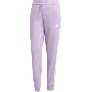 adidas Women's Essentials 3-Stripes Fleece Slim Pants, Powder Plum/White, XS adidas Women's Essentials 3-Stripes Fleece Slim Pants, Powder Plum/White, XS