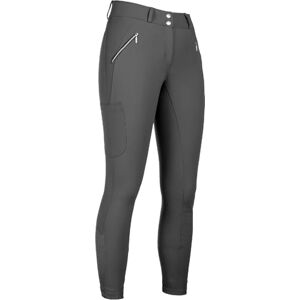 HKM Women's Lia High Waist Silicone Full seat Riding Breeches, Grey, 24 HKM Women's Lia High Waist Silicone Full seat Riding Breeches, Grey, 24