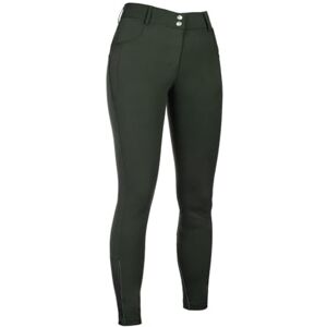 HKM Women's Ari Mid Rise Silicone Knee Patch Riding Breeches, Olive Green, 42 HKM Women's Ari Mid Rise Silicone Knee Patch Riding Breeches, Olive Green, 42