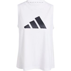 adidas Women's Train Essentials Big Performance Logo Training Tank Top, White/Black, XXS adidas Women's Train Essentials Big Performance Logo Training Tank Top, White/Black, XXS