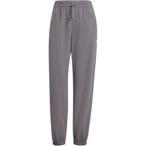 adidas Women's Essentials Small Logo French Terry Cuffed Pants, Grey strata/White, L adidas Women's Essentials Small Logo French Terry Cuffed Pants, Grey strata/White, L